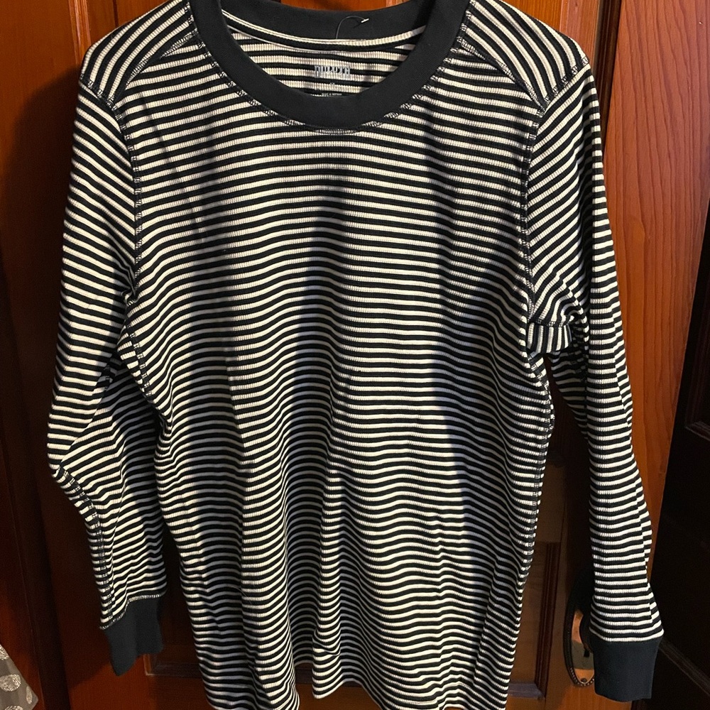 Duluth Trading Co. thick long sleeve striped shirt 1XL